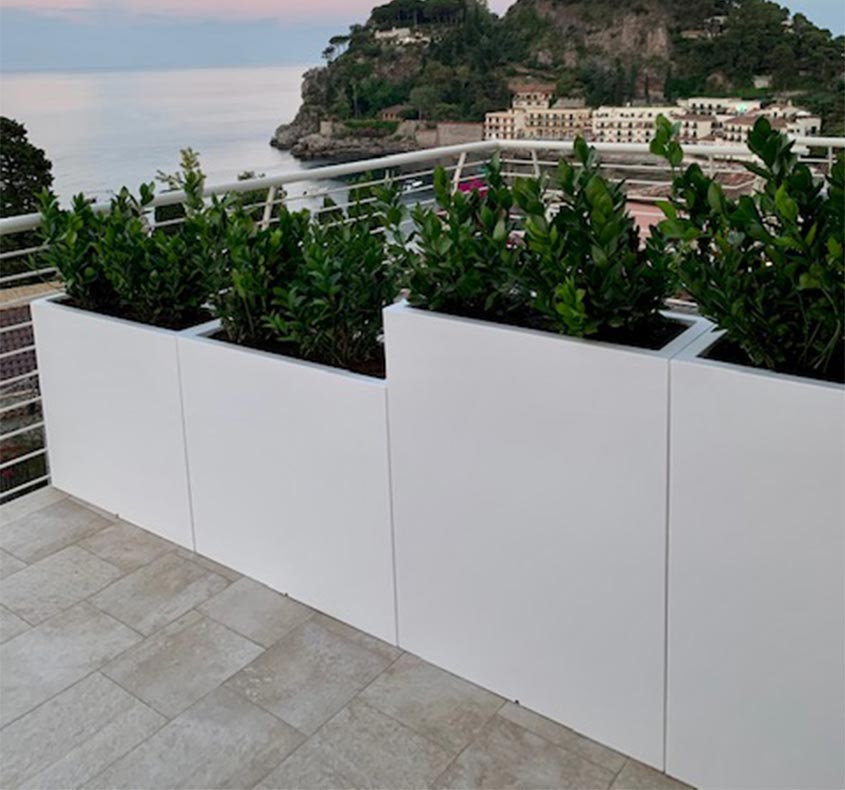 Vasi rettangolari alti da esterno