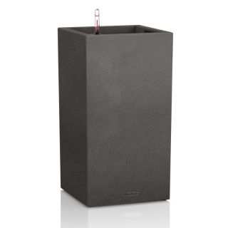 Fioriera CANTO STONE a colonna 30x30 - NERO GRAFITE - LECHUZA