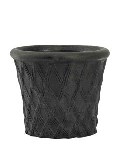 Vaso in terracotta patinata - HARLEQUIN - CHOKO - 50% - Ø22 H19 cm - BGREEN