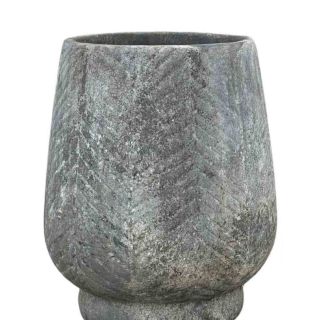 Vaso in terracotta patinata - MARY - Ø26 H32 cm - BGREEN