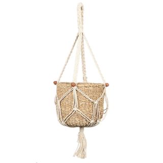 Cesto porta vaso sospeso in macramè Ø24 H20 - 50%