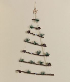 Albero di Natale da parete con luci led 110 cm