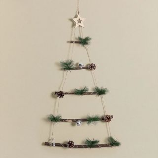 Albero di Natale da parete con luci led 80 cm