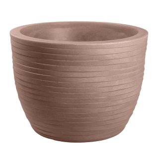 Sconto 30% | Vaso tondo elegante da interno esterno in resina Hera Elegance Ø40X H30 - Avana - Nicoli