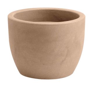 Sconto 30% | Vaso tondo in resina da interno esterno Hera Matt Ø50 H38 - Avana - Nicoli