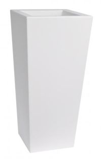 Vaso Quadrato KIAM 35X35 H75 - BIANCO OTTICO - EURO3PLAST