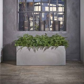 Vaso rettangolare da esterno KUBE CASSETTA 100X40 H40 CON RUOTE - EURO3PLAST