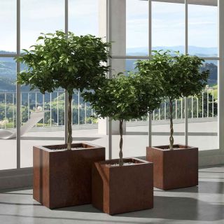 Fioriera KUBE VASO QUADRATO CON RUOTE 40X40 H40 - EURO3PLAST