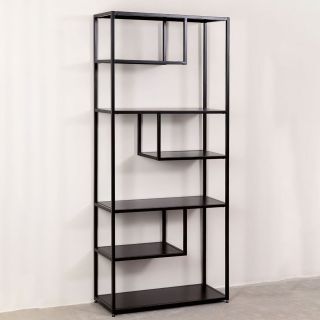 Scaffale libreria moderna da parete in acciaio - 85x35 H190