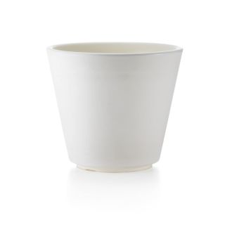 Vaso + Sottovaso in resina RIBEIRA Ø80 - BIANCO -40%
