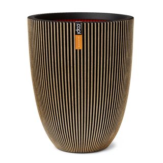 Vaso tondo da interno esterno in materiale riciclato Elegant Row Ø34 H46