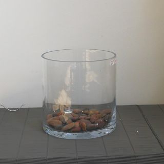 Vaso da tavolo in vetro trasparente -40% - Ø25 H25