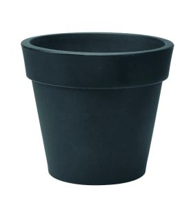 Teraplast RE-Pots Hoop Vaso Con Riserva D'acqua In Plastica Riciclata Grigio 16 Cm - Made In Italy