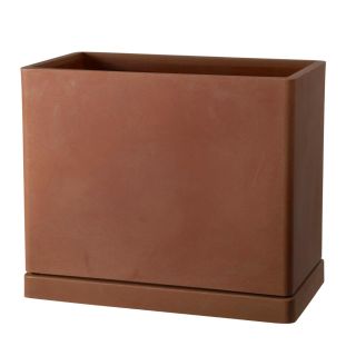 Cassetta alta con sottovaso da interno esterno in resina 64,5x34,5 h55