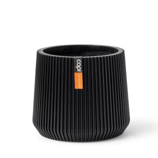 Vaso tondo da interno moderno Groove Ø27 H22