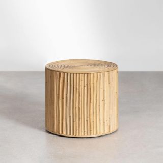 Tavolino rotondo in rattan Ø40 H35