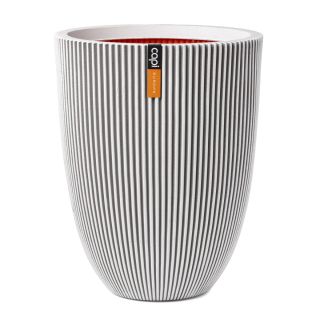 Vaso tondo da interno esterno in materiale riciclato ELEGANT ROW Ø46 H58