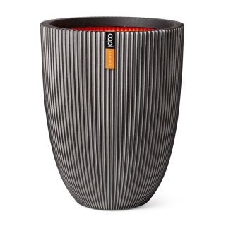 Vaso tondo da interno esterno in materiale riciclato ELEGANT ROW Ø34 H46