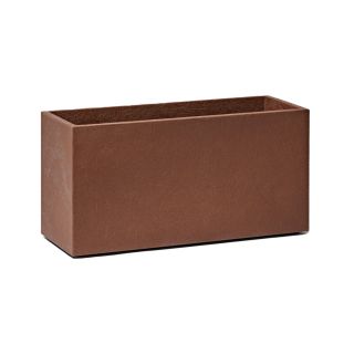 Fioriera rettangolare moderna da esterno superficie effetto cemento 80x30x40 cm.