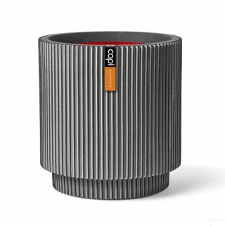 Vaso da tavolo cilindrico da interno moderno Groove Ø19 H21