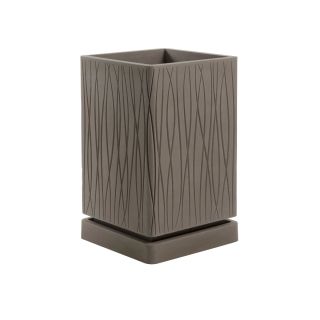 Vaso quadrato alto Naturalia con sottovaso da interno esterno 34,5x34,5 h55