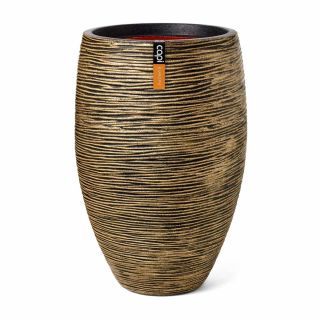 Vaso tondo da interno esterno in materiale riciclato Rib Ø40 H60