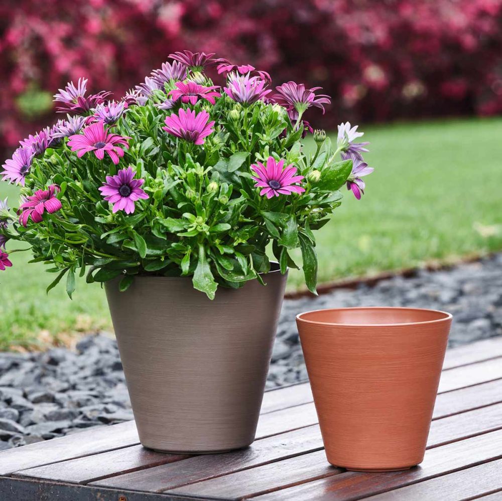 PEBSHOP VASO CON RISERVA ACQUA (BIANCO . x H. 25x25 cm