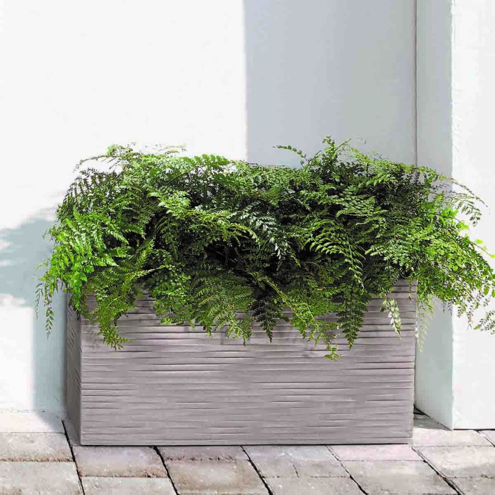 DIKEL Vaso per fiori 26x26x26 cm | Vasi con effetto rattan e inserto resistente agli agenti