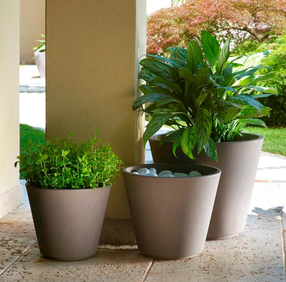 KADAX Vaso Da Fiori Alto, Grande Fioriera In Plastica Per Decorazione Interna Ed Esterna Fioriera In Simil Rattan 75 Cm Crema 83765680