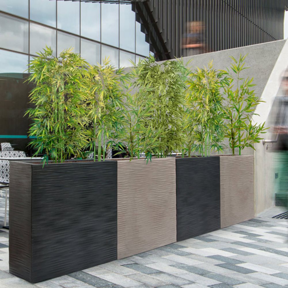 The HC Companies Fioriera Veneziana Rettangolare 45,7 Cm - Plastica Resistente, Per Esterni E Interni, Colore Nero