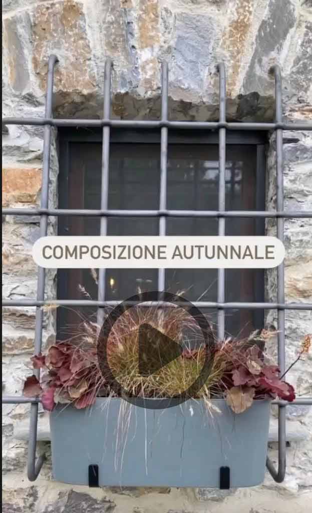 Composizione autunnale nelle balconiere Paros 100% ecologiche