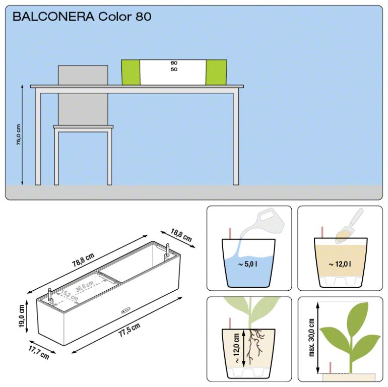 Misure Balconera Lechuza 80