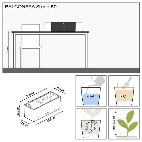 Misure Balconera Stone 50