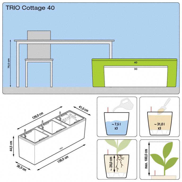 Lechuza Trio Cottage 40